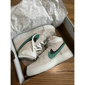 Nike Air Force 1 High top Teal Shadow Swoosh Suede Women’s Size 7